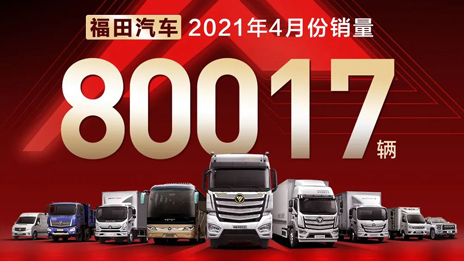 邁向下一個(gè)千萬輛！北汽福田4月銷售80017輛