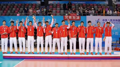 奮勇拼搏 北京男排摘得全運會銀牌